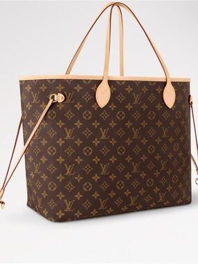 Louis Vuitton Monogram Canvas Tote in Brown and Natural Vachetta